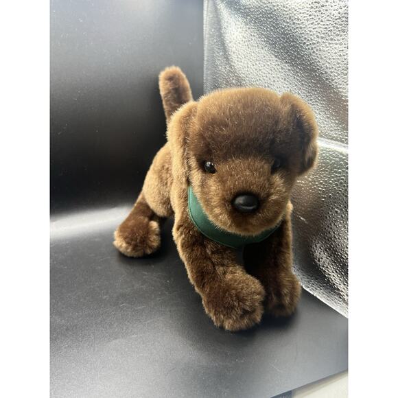 Cabela's Plush Brown Lab Puppy Dog Douglas Toys Green Bandana - Picture 2 of 4